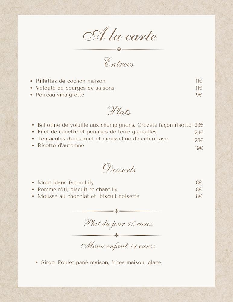 Chez Lily - Menu Image 2
